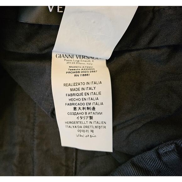 Versace Collection Mens Straight Leg Dress Pants Black EUR 50 180/84A Italy - Picture 5 of 8